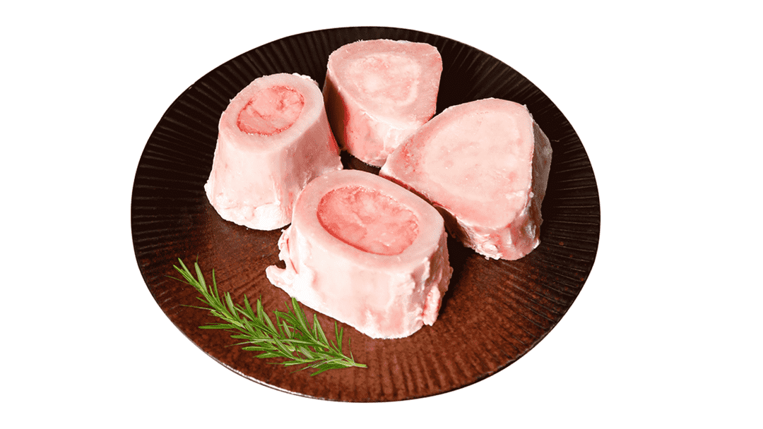 Frozen beef bones