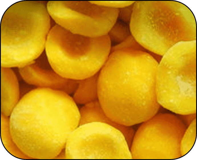 FROZEN YELLOW PEACH HALVES